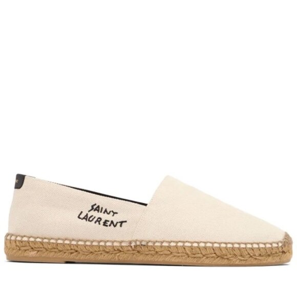 BRAND NEW: Saint Laurent Embroidered Canvas Espadrille - Picture 5 of 7